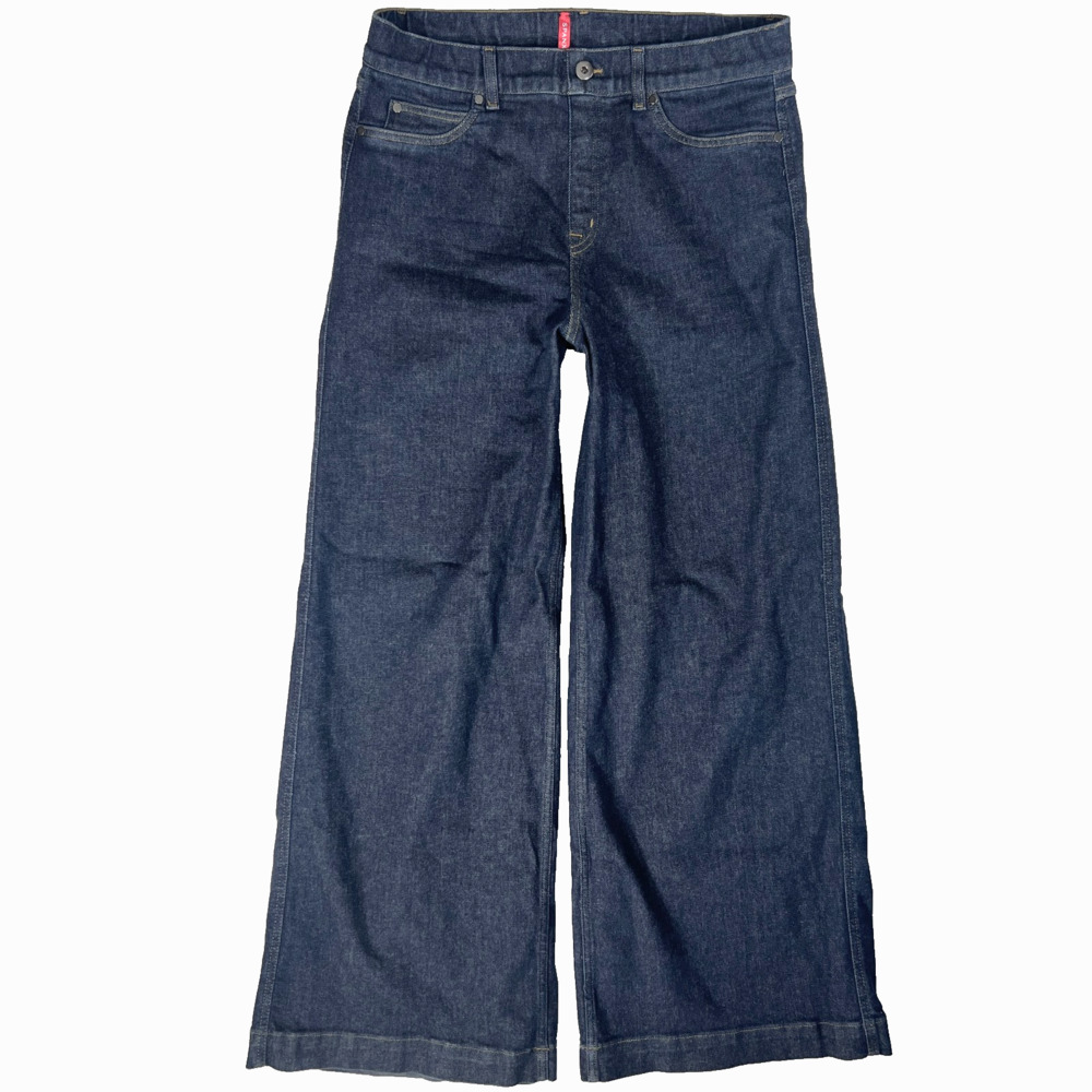 Spanx EveryWear Wide Leg Jeans XL Pull On High Rise Tummy Control Retro 90s Boho